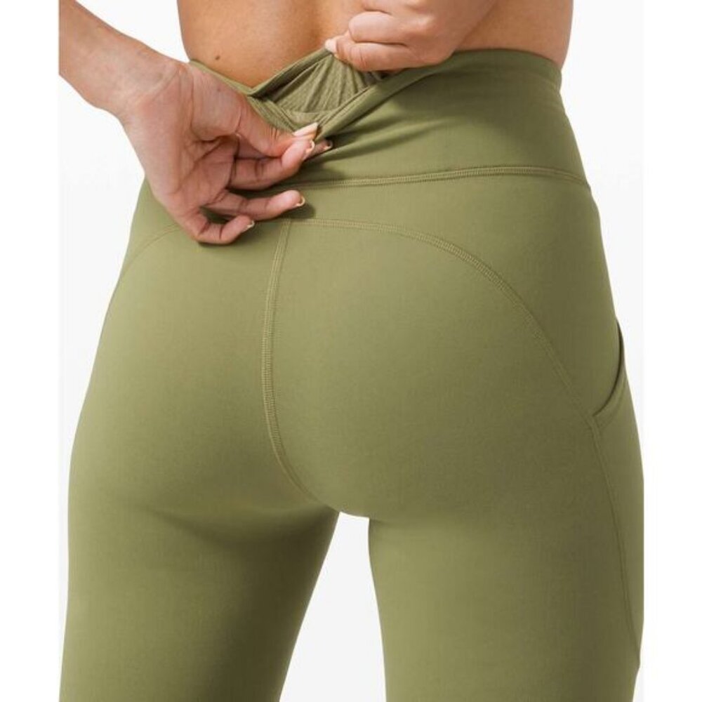 Lululemon Invigorate High-Rise Tight 25" Everlux In Bronze Green Size 4 - Picture 4 of 9